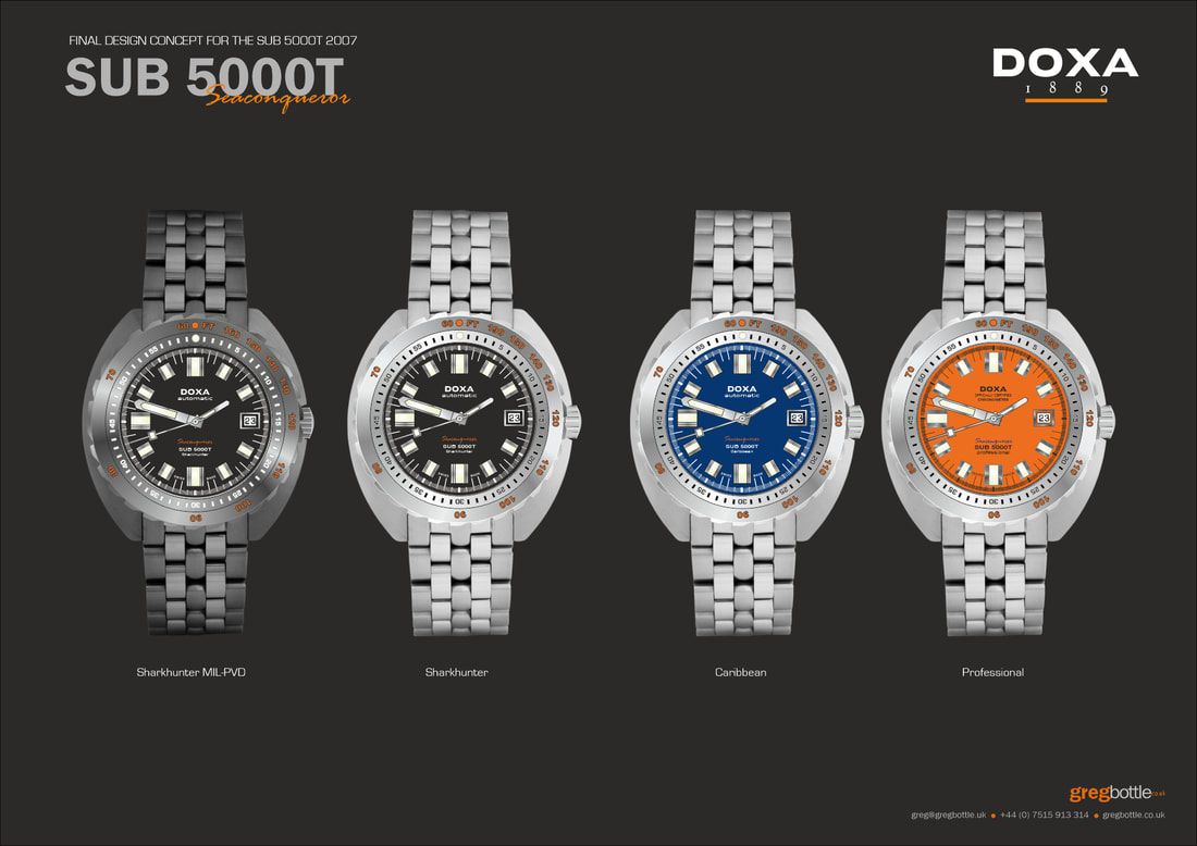 Drawings of the SUB 5000T Watch